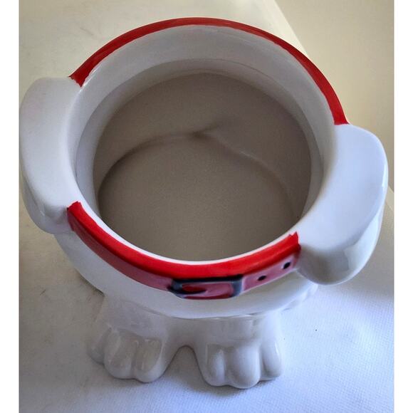 COOKIE/TREAT JAR/Basset Hound-White-Red Collar (Not Pioneer Woman)-10" Tall - Picture 8 of 16